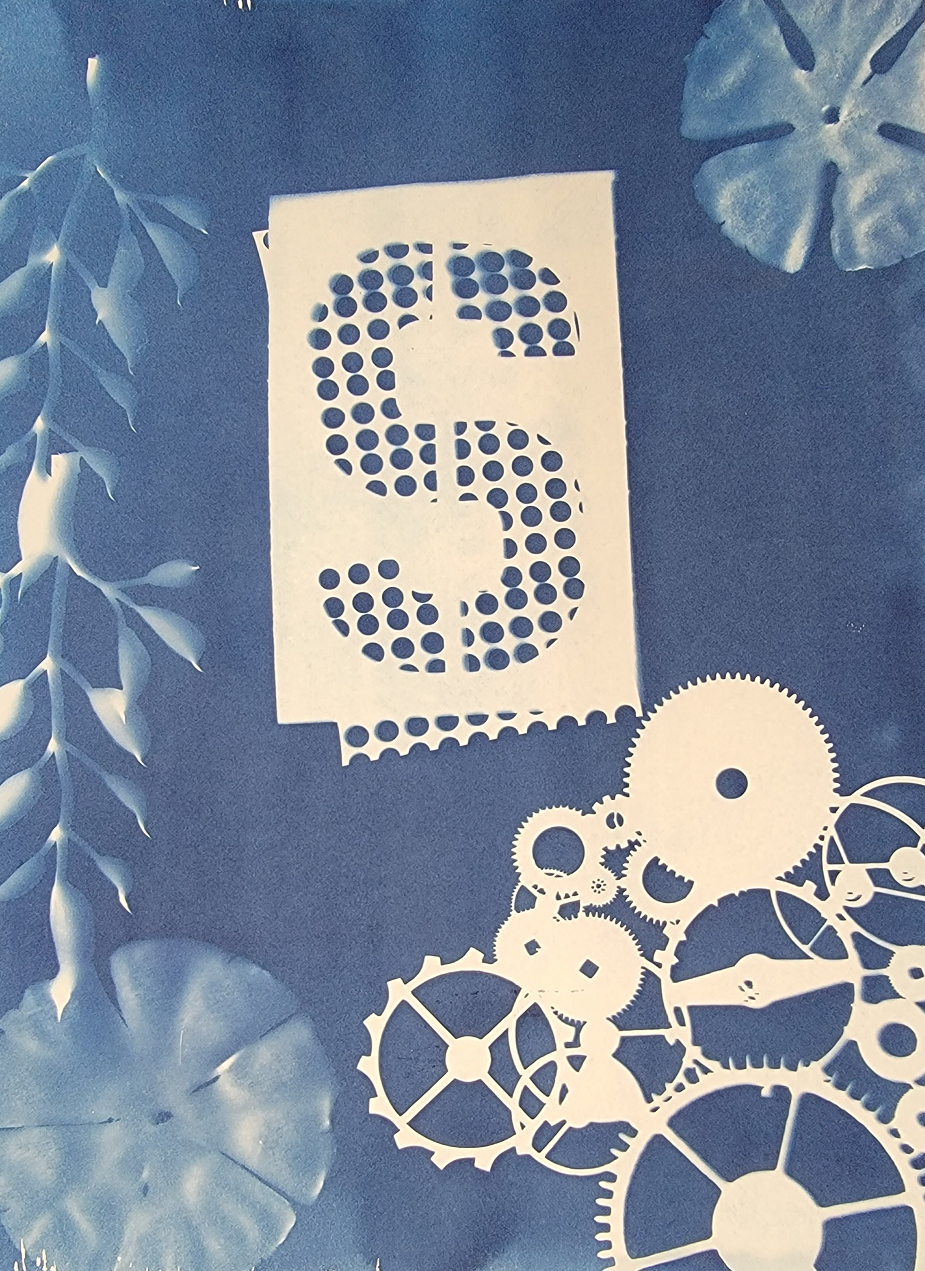 Cyanotype Photographic Prints inspired by Anna Atkins